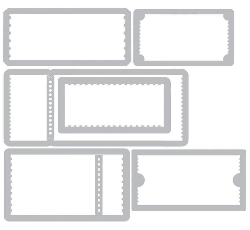 Sizzix Ticket Booth Cling Stamps and Dies Tim Holtz Stampers Anonymous
