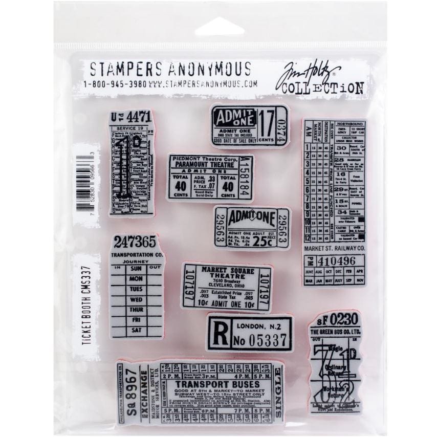 Sizzix Ticket Booth Cling Stamps and Dies Tim Holtz Stampers Anonymous