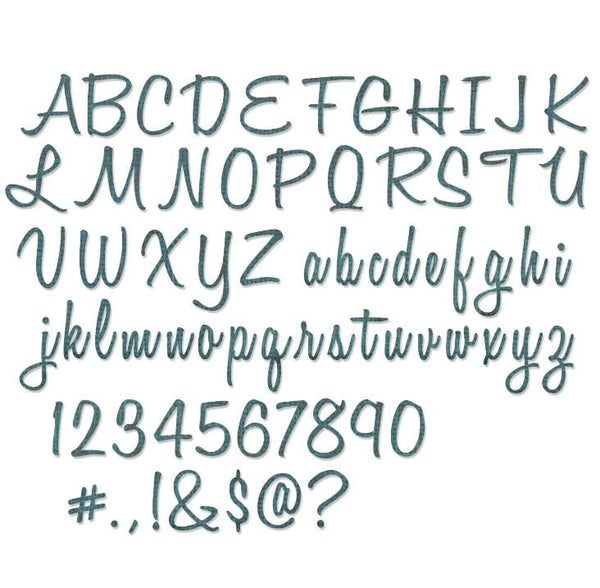 Sizzix Alphanumeric Script by Tim Holtz Thinlits Die Set 69PK