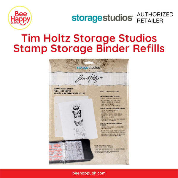 Tim Holtz Storage Studios Stamp Storage Binder Refills 8/Pkg