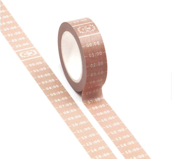 Vintage Time Washi Tape 15mm x 10m