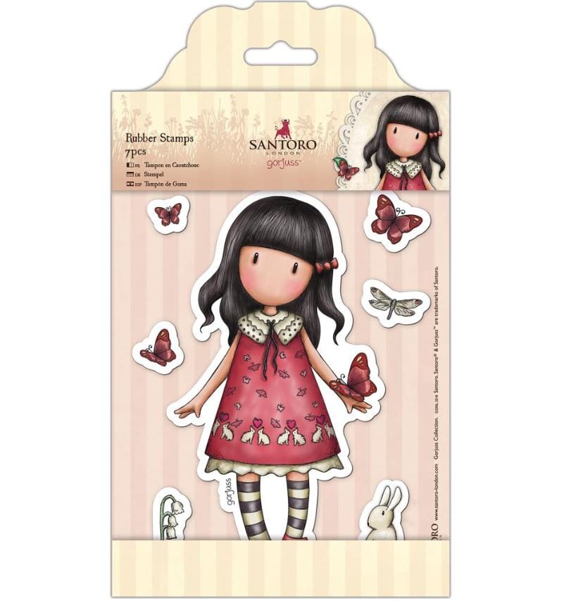 Gorjuss Time to Fly Santoro's Rubber Stamps 7/Pkg