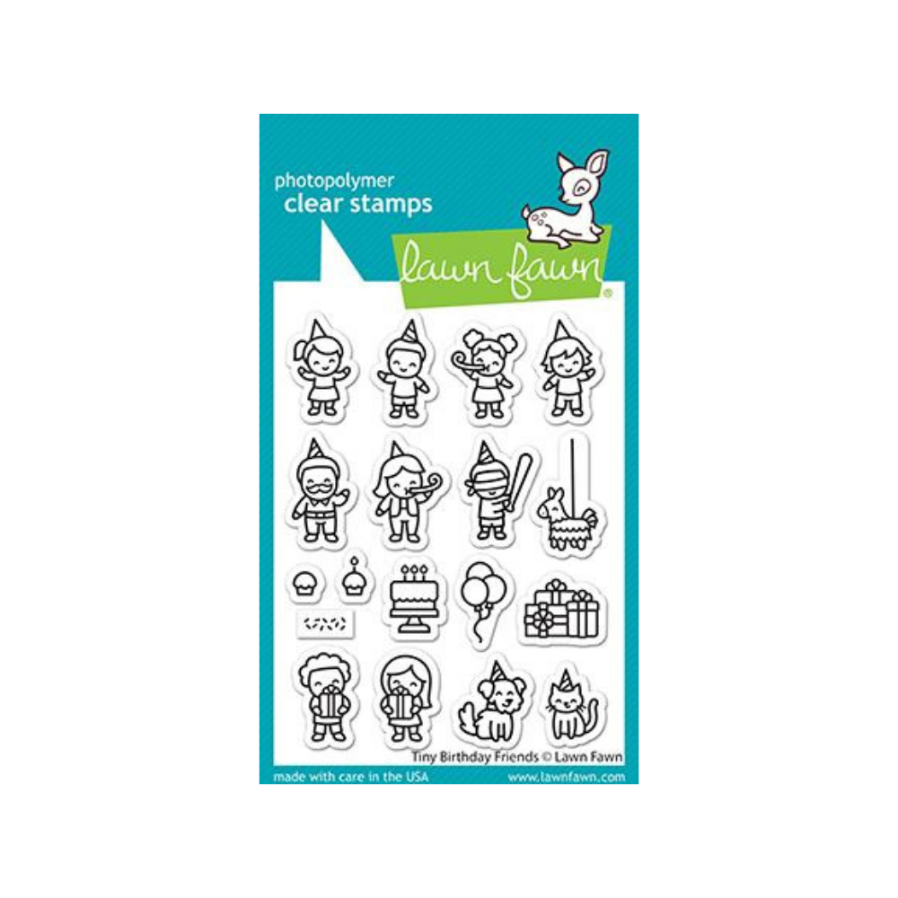 Lawn Fawn Tiny Birthday Friends Clear Stamps 3 x 4