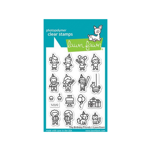 Lawn Fawn Tiny Birthday Friends Clear Stamps 3 x 4"