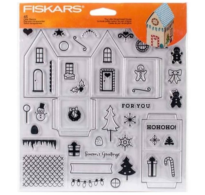 Fiskars Tiny Little Gingerbread House Clear Stamps