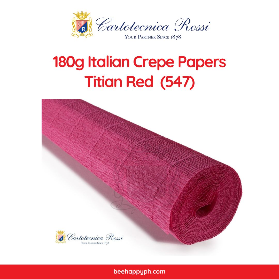 Cartotecnica Rossi Crepe Papers 180g (Red & Blue Shades) Full Roll Premium Italian Crepe Papers