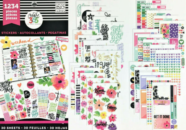 Today is the Day Value Pack Stickers Me & My Big Ideas-Create 365 Happy Planner Stickers 1234pcs