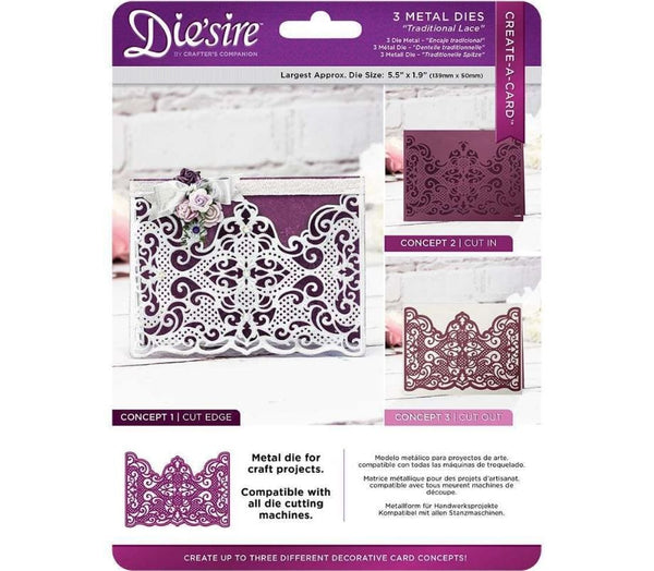 Crafter's Companion Traditional Lace Die'sire Create-A-Card Metal Dies