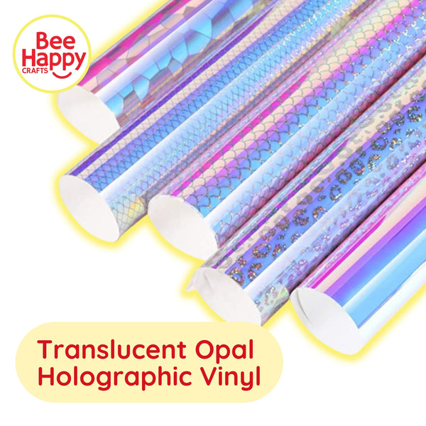 Translucent Opal Holographic Vinyl 12" x 12" or 12" x 36"