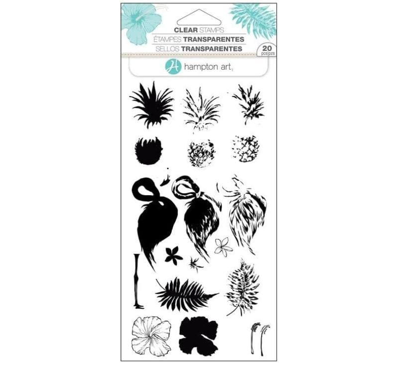 Hampton Art Tropical Flamingo Layering Clear Stamps Set