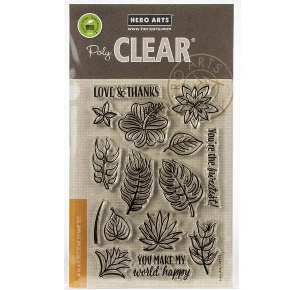 Hero Arts Tropical Flowers Stamp Set CM372