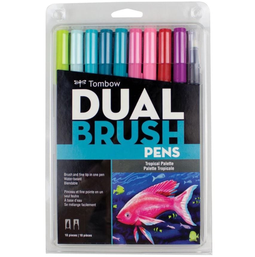 Tombow Dual Brush Markers 10/Pkg