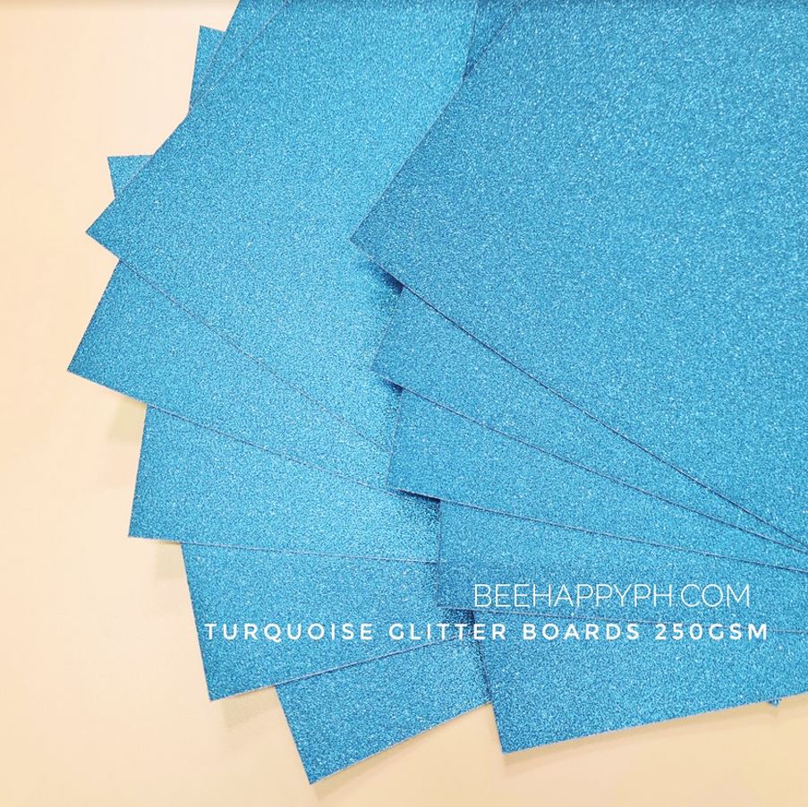 250gsm Glitter Board/Cardstocks Assorted Colors 10 sheets