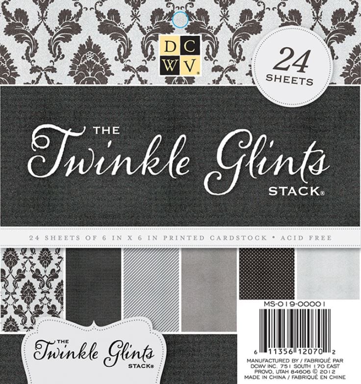 DCWV Twinkle Glints 6" x 6" Paper Pad 24 Sheets