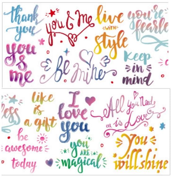 Phrases and Sentiments Ultra Wide Washi Tape 10cm x 5m