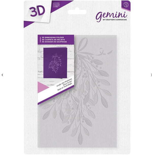 Crafter's Companion Under the Mistletoe Gemini 3D Embossing Folder 5" x 7"