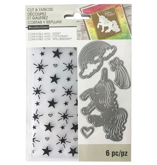 Recollections Unicorn Embossing Folder & Dies