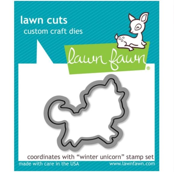 Winter Unicorn Lawn Cuts Custom Craft Die
