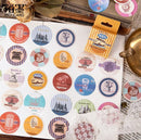 Mo Card Unknown Trip Retro Round Sticker Flakes in a Box