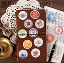 Mo Card Unknown Trip Retro Round Sticker Flakes in a Box