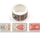 Fun Valentine Theme Perforated Washi Tape 25mm x 3m