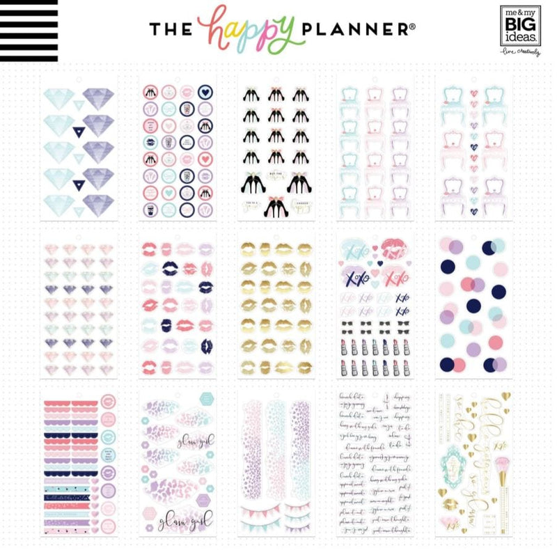 Me and My Big Ideas Glam Girl Happy Planner Value Pack Stickers