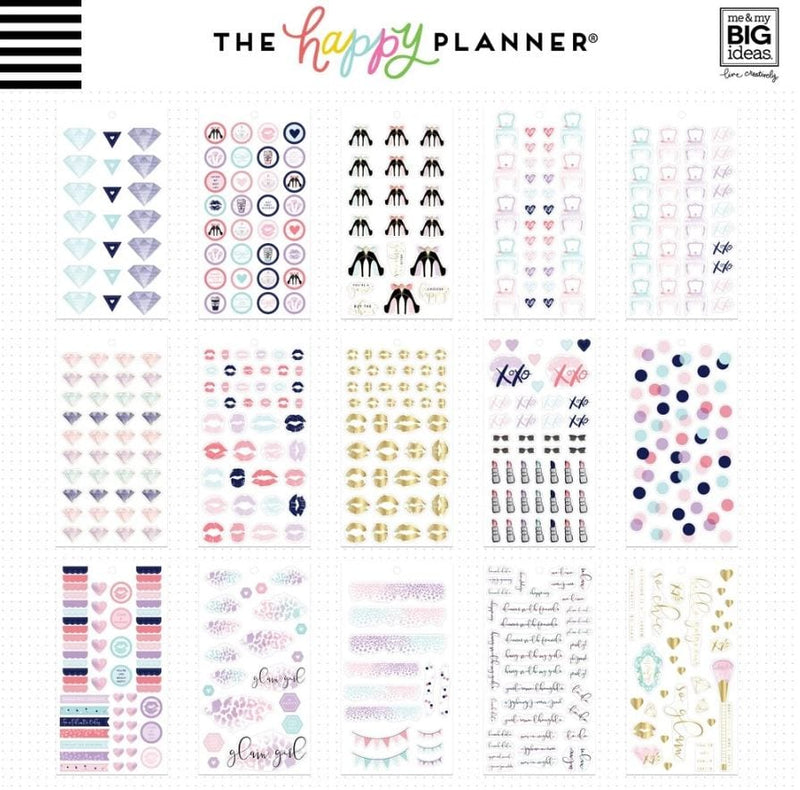 Me and My Big Ideas Glam Girl Mini Happy Planner Value Pack Stickers