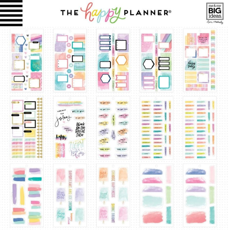 Me and My Big Ideas Watercolor Goals Happy Planner Value Pack Stickers