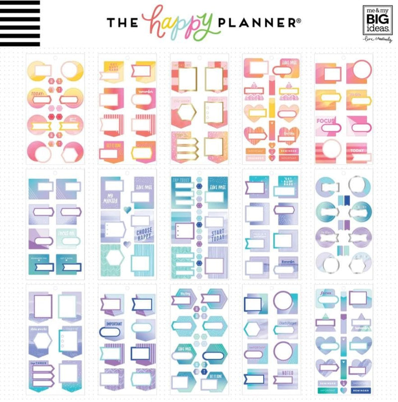 Me and My Big Ideas Layered Boxes Happy Planner Value Pack Stickers