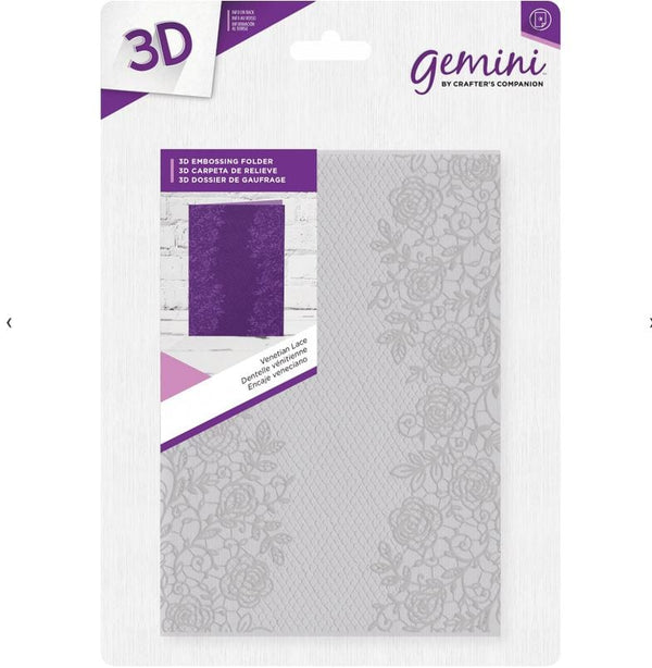 Crafter's Companion Venetian Lace Gemini 3D Embossing Folder 5" x 7"