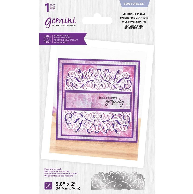 Crafter's Companion Venetian Scrolls - Gemini Lace Edge'ables Metal Dies