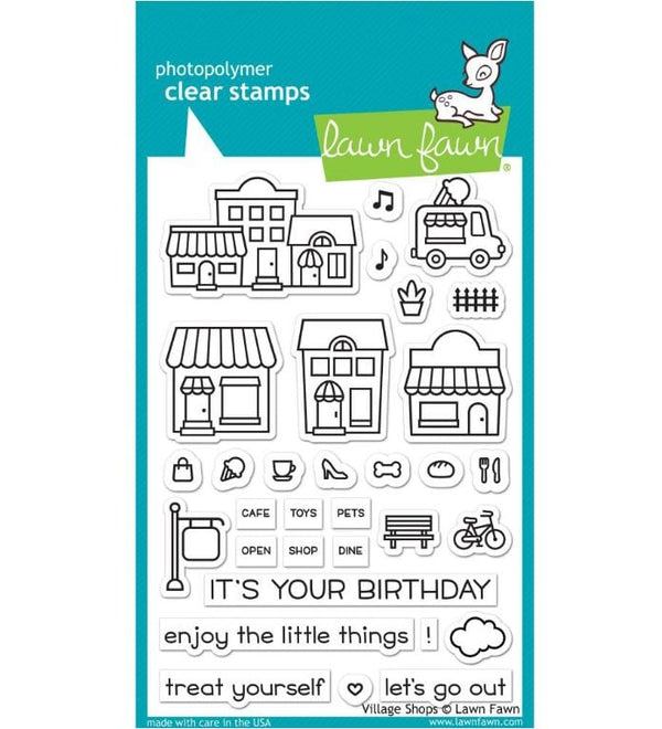 Lawn Fawn Village Shops Clear Stamps 4"x 6"