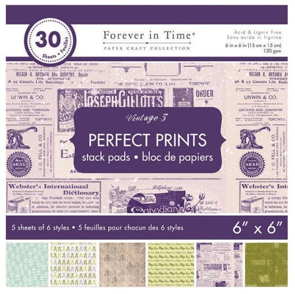MultiCraft Vintage 3 Single-Sided Paper Pad 6