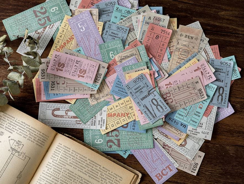 Vintage Bus/Train Tickets Paper Pads Mo Card