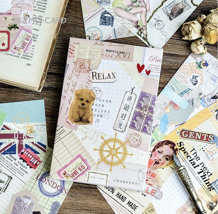 MoCard Vintage Collage Postcards