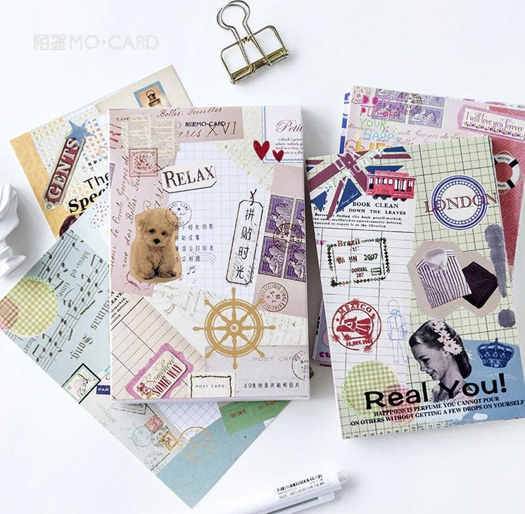 MoCard Vintage Collage Postcards