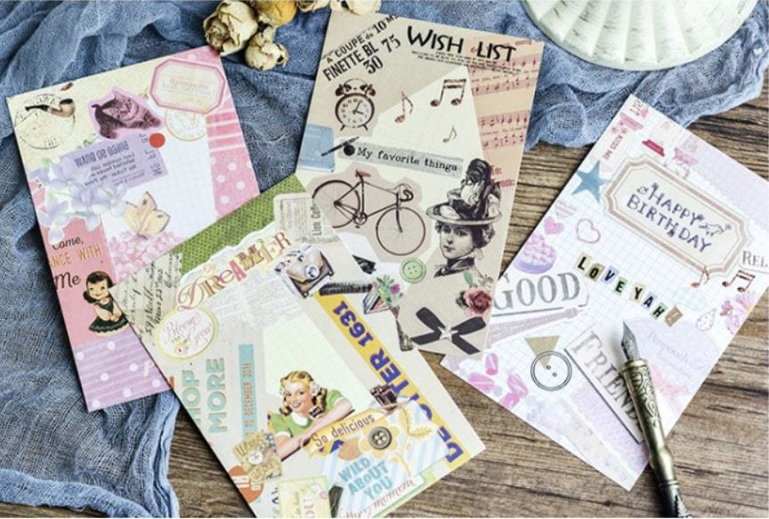 MoCard Vintage Collage Postcards