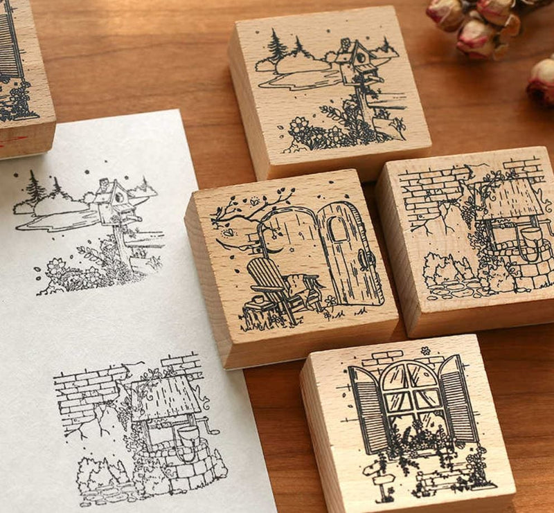 Infeel.Me Vintage Courtyard Series Rubber Stamps