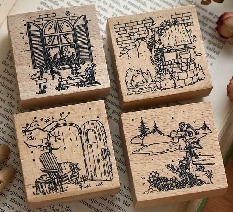 Infeel.Me Vintage Courtyard Series Rubber Stamps
