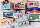 MoCard Vintage Labels Sticker Flakes in a Matchbox