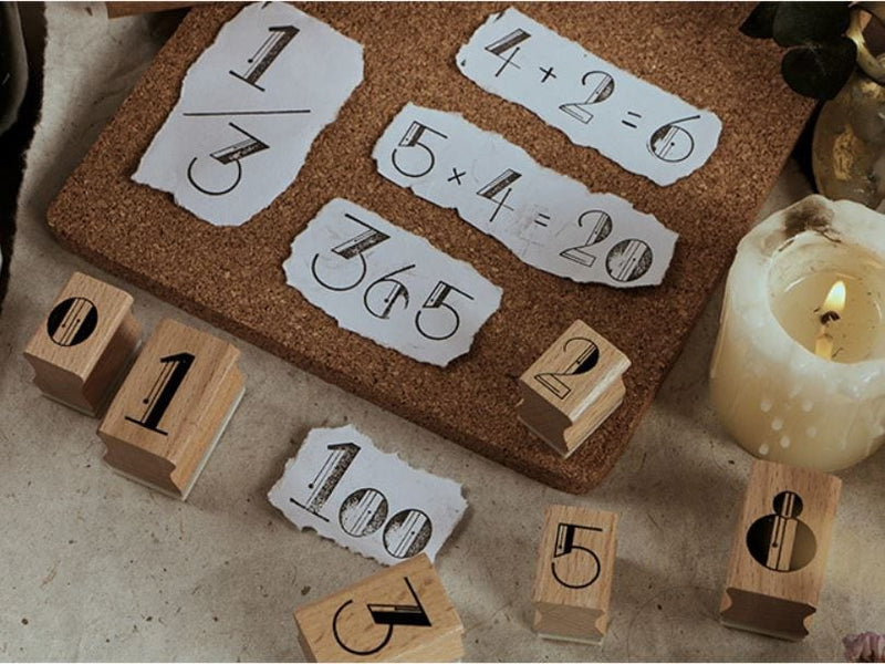 Infeel.Me Vintage Numbers Rubber Stamps