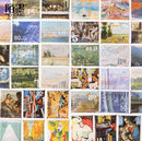 Mo Card Vintage Postage Stamps Sticker Flakes in a Box