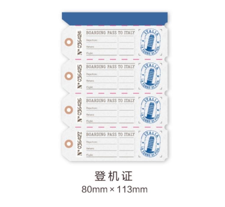 MoCard Vintage Bill Series Retro Tearable Memo Pad/Ephemera Pad (Receipts, Boarding Pass, Etc)