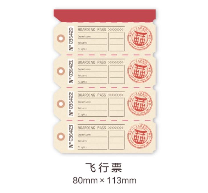 MoCard Vintage Bill Series Retro Tearable Memo Pad/Ephemera Pad (Receipts, Boarding Pass, Etc)
