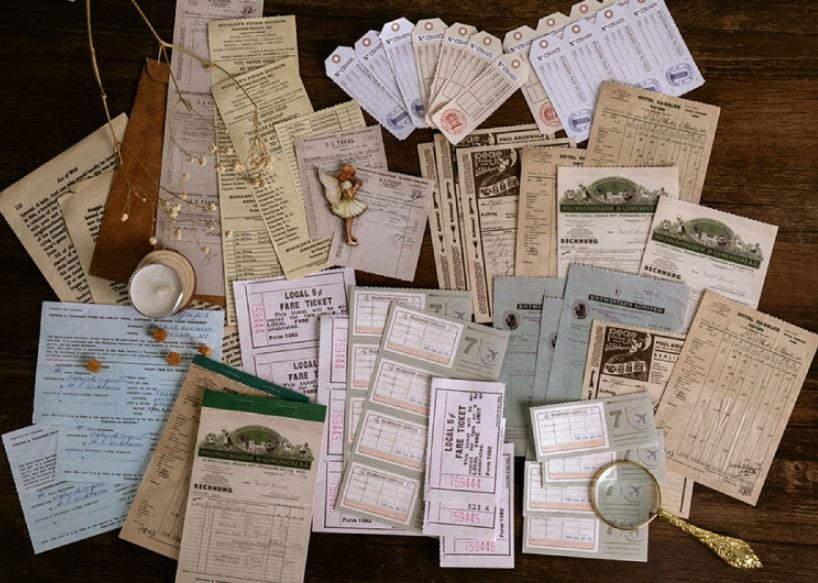 MoCard Vintage Bill Series Retro Tearable Memo Pad/Ephemera Pad (Receipts, Boarding Pass, Etc)