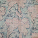 6 Sheets Vintage Print Maps, Newspaper Print Wrapping Paper Double Sided