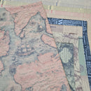 6 Sheets Vintage Print Maps, Newspaper Print Wrapping Paper Double Sided