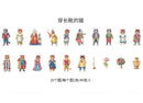Moking Travel Fairy Tale House Vintage Dolls and Characters Sticker Flakes (40pcs)