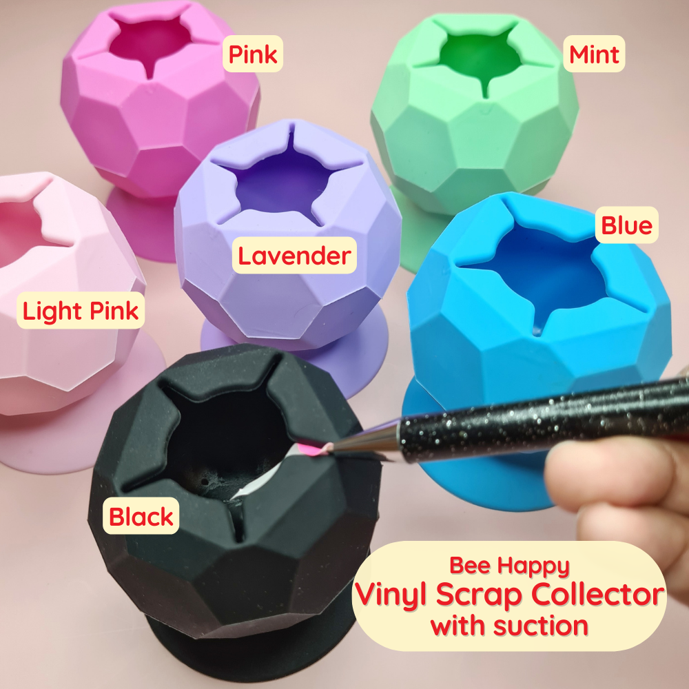 Bee Happy Silicone Vinyl Weeding Scrap Collector with Suction