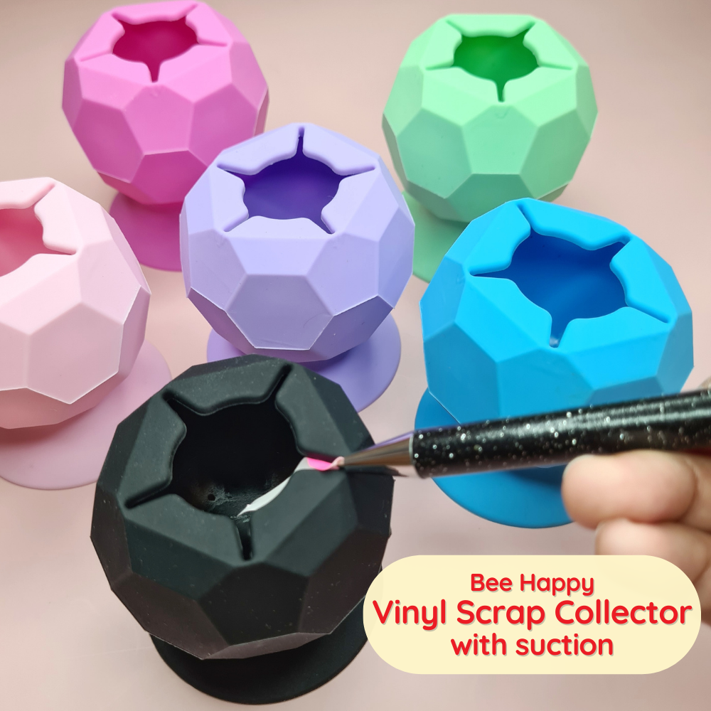 Bee Happy Silicone Vinyl Weeding Scrap Collector with Suction